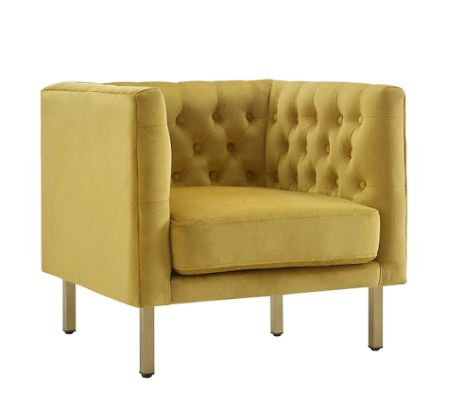 Velvet Lounge Chairs - Gold