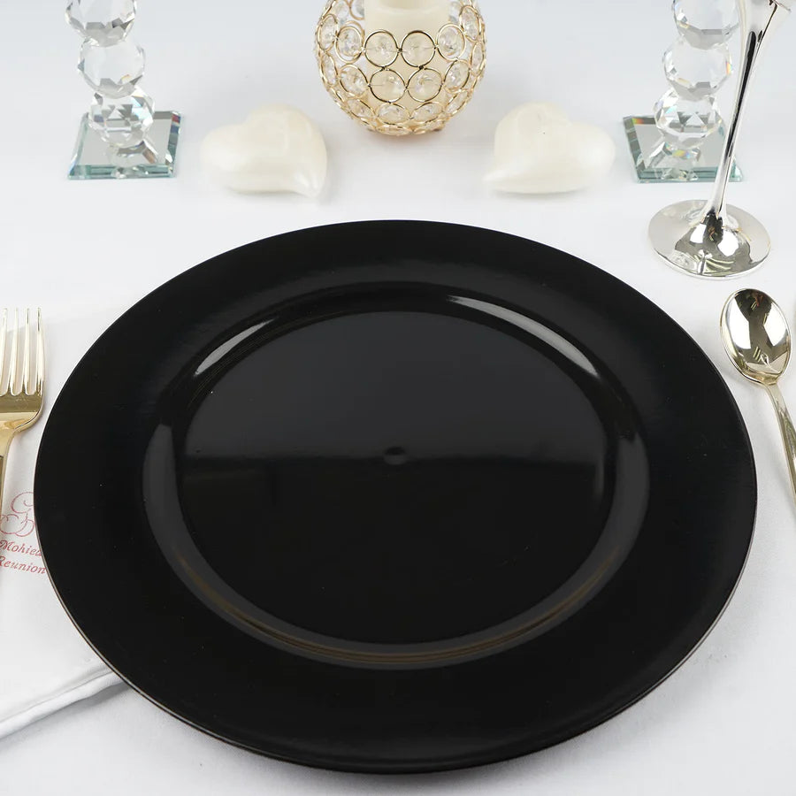 Black Charger Plate